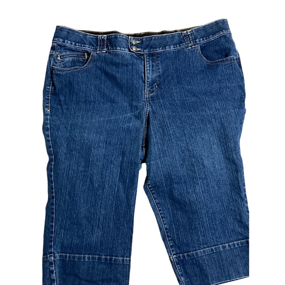Lane Bryant Blue Denim Capri Jeans Pants Stretch Size 24 (44 waist)